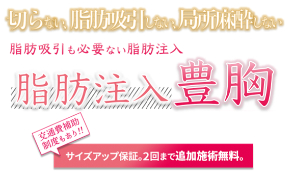 局所麻酔なし切らずにできる脂肪注入豊胸